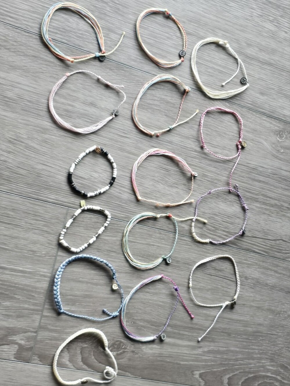 Pura Vida Bracelet Lot 15 Mini Braided Beaded Charm Stack Bundle Boho